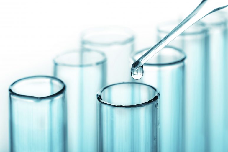 test tubes and pipette